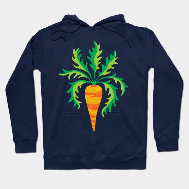 CRAZY CARROT Fun Healthy Vegetable Veggie Orange Green - UnBlink Studio by Jackie Tahara Hoodie by UnBlink Studio by Jackie Tahara